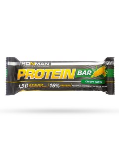 Батончик Protein Bar с коллагеном 50г Кукуруза белая глазурь Ironman