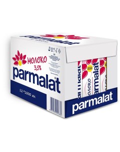 Молоко ультрапастеризованное 3 5 1 л 12 шт Parmalat