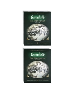 Чай черный Earl Grey Fantasy 2 упаковки по 100 пакетиков Greenfield