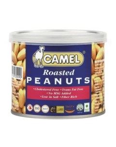 Жареный арахис подсоленный Roasted Salted Peanuts баночка 130 г Camel