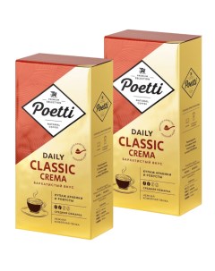 Кофе молотый Daily Classic Crema 2 шт по 250 г Poetti