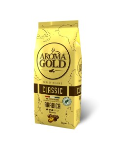 Кофе натуральный Gold classic зерновой 1 кг Aroma