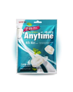 Карамель Anytime Milk Mint 74 гр 20 шт Lotte
