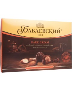 Набор конфет Dark Cream дробленый миндаль и ореховый крем в темном шоколаде 200 г Бабаевский
