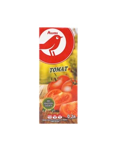 Сок томатный с солью 0 2 л Ашан красная птица
