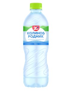 Вода артезианская негазированная пластик 0 5 л Калинов родник