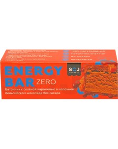 Батончик Energy Bar Zero шоколадный с соленой карамелью 45 г Soj