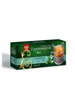 Чай зелёный Чайная мастерская с мелиссой 25 пакетиков Века
