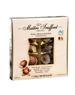Шоколадные конфеты Дары моря с начинкой пралине 250 г Maitre truffout