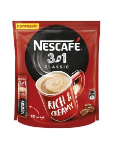 Кофе 3 в 1 Классический растворимый 14 5 г х 10 шт Nescafe