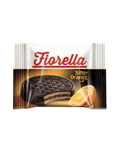 Вафли в темном шоколаде с апельсиновой начинкой 20 гр Упаковка 24 шт Fiorella