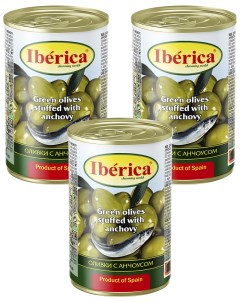 Оливки с анчоусом 300 гр 3 шт Iberica