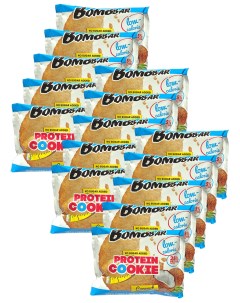 Протеиновое печенье без сахара 15x40г кокос Bombbar