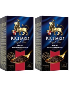 Черный чай Royal English Вreakfast 2 уп х 25 пакетиков Richard