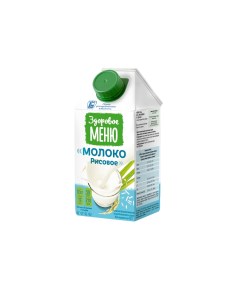 Молоко рисовое 0 5 л Здоровое меню