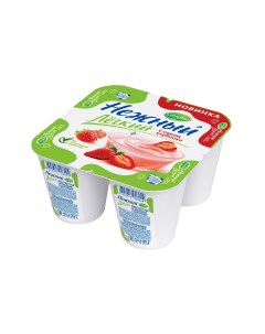 Йогуртный продукт Нежный Легкий с соком клубники 0 1 95 г Campina