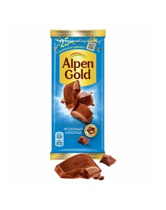 Плитка молочный шоколад 85 г Alpen gold