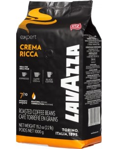 Кофе Crema Ricca Expert в зернах 1кг Lavazza