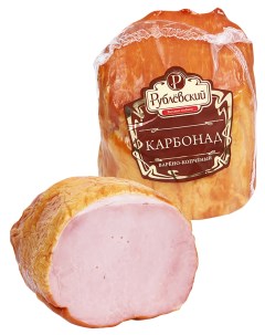 Карбонад Рублевские колбасы из свинины варено копченый 300 г Мпз рублевский
