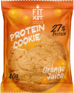 Печенье Protein Cookie 24 40 г 24 шт апельсиновый сок Fit kit