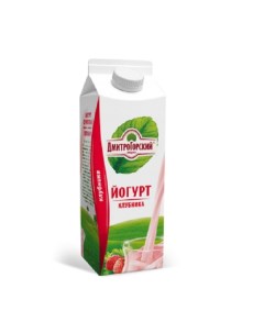 Йогурт клубника 1 5 450 г Дмитрогорский продукт