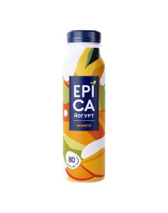 Питьевой йогурт манго 2 5 БЗМЖ 260 г Epica