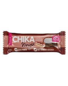 Батончик глазированный с нугой Chika Nuga вкус тирамису без сахара 50 г Chikalab