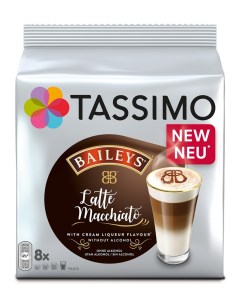 Кофе в капсулах Jacobs Baileys Latte Macchiato Т диски 8 шт Tassimo