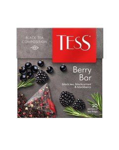 Чай чёрный Berry Bar в пирамидках 20 пакетиков Tess