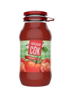 Сок с мякотью томатный стекляная бутылка 1 8 л Полезный сок