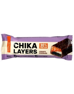 Батончик Chika Layers Хрустящее печенье с двойным шоколадом 60 г Chikalab