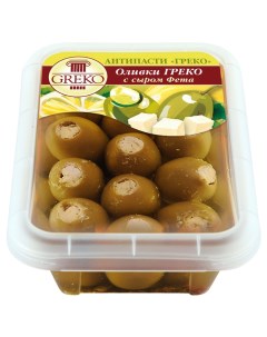 Оливки с сыром фета в масле 240 г Greko