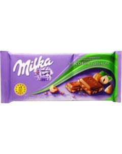 Шоколад молочный с лесными орехами Milka