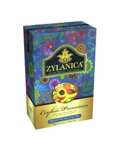 Чай Ceylon Premium Tropical Fruits черный листовой с кусочками фруктов 100 г Zylanica