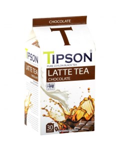 Чай черный Латте чай Шоколад с добавками 30 пакетиков Tipson