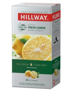 Чай черный с лимоном и лемонграссом FRESH LEMON в сашетах 1 5г 25 Hillway