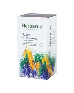 Чайный напиток Заряд витаминов травы и ягоды 10 шт х 2 г Herbarus