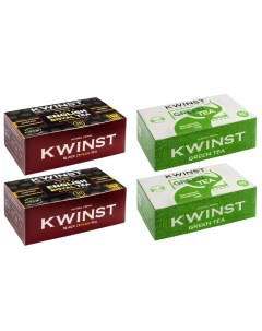 Чай набор черного и зеленого 4 шт по 50 пакетиков Kwinst