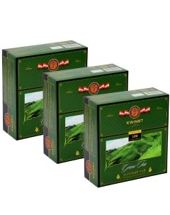 Китайский зеленый чай Шри Ланка 3 шт по 100 пакетиков Kwinst