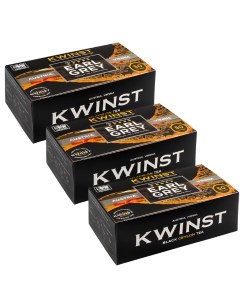 Чай черный с бергамотом 3 шт по 50 пакетиков Kwinst