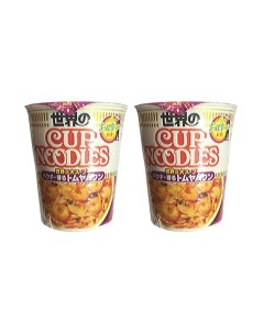 Лапша быстрого приготовления Рамен Том Ям с креветками острая Nissin 2 шт по 75 г Nissin cup noodles
