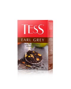 Чай Earl Grey листовой черный с добавками 100г 0644 15 2шт Tess