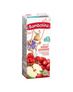 Сок детский яблоко шиповник с 5 месяцев 0 2 л Bambolina