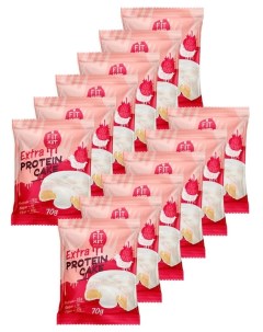 Протеиновое печенье Protein Cake EXTRA Малина йогурт 12 шт по 70 г Fit kit