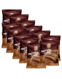 Протеиновое печенье Protein Cake Двойной шоколад 12 шт по 70 г Fit kit