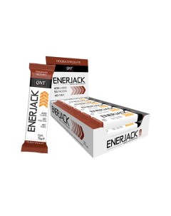 Протеиновые батончики Enerjack двойной шоколад 12 шт по 75 г Qnt