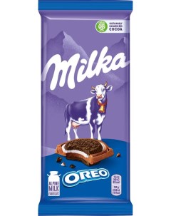 Шоколад молочный печенье орео со вкусом ванили 92 г Milka