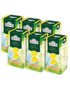 Чай Цитрус Сенсейшн лимон и лайм чёрный в пакетиках 25х1 8г 6 штук Ahmad tea