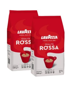 Кофе зерновой Qualita Rossa 2 шт по 1 кг Lavazza