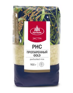 Рис пропаренный gold экстра 900 г Агро-альянс